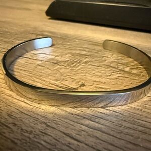 Silver Engraved Cuff Bracelet
